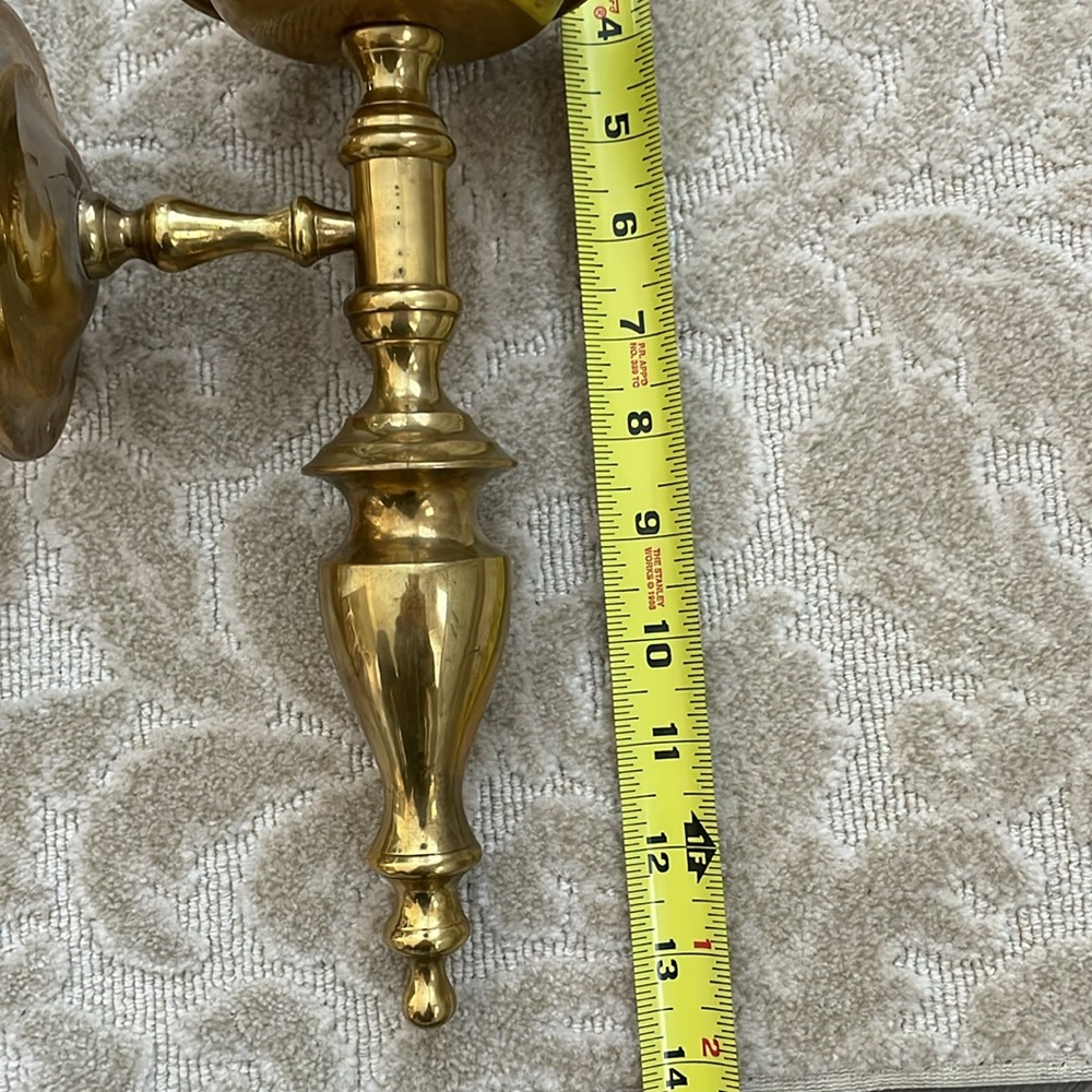 Solid Brass Wall Candle Holder Sconces - Picture 3 of 5